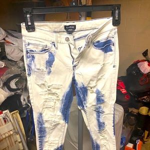 Bebe size 27 color block denim